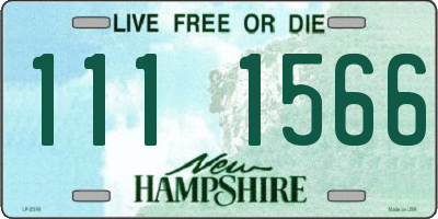 NH license plate 1111566