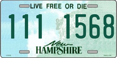 NH license plate 1111568
