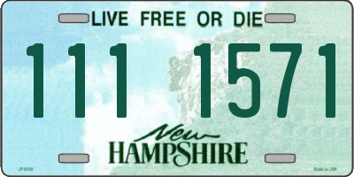NH license plate 1111571