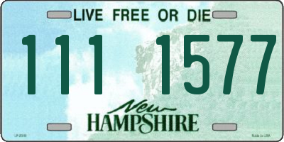 NH license plate 1111577