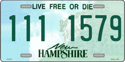 NH license plate 1111579