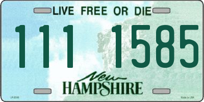 NH license plate 1111585