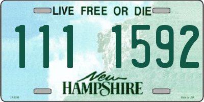NH license plate 1111592