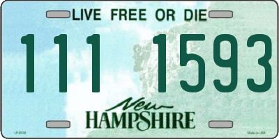NH license plate 1111593
