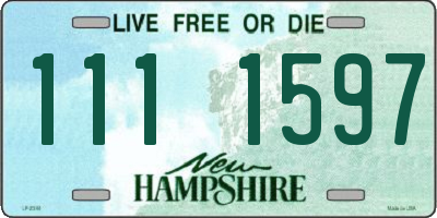 NH license plate 1111597