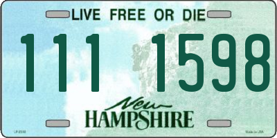 NH license plate 1111598