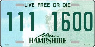NH license plate 1111600