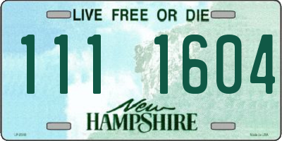 NH license plate 1111604