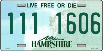 NH license plate 1111606