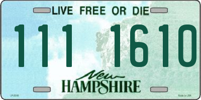 NH license plate 1111610
