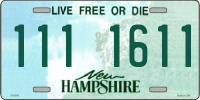 NH license plate 1111611