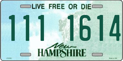 NH license plate 1111614