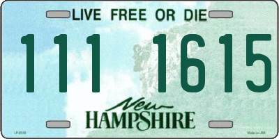 NH license plate 1111615