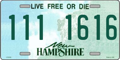 NH license plate 1111616