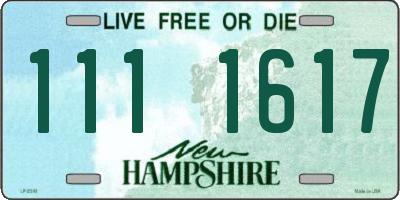 NH license plate 1111617
