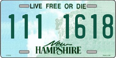 NH license plate 1111618
