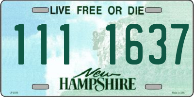NH license plate 1111637