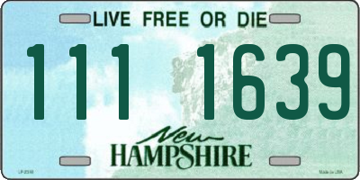 NH license plate 1111639