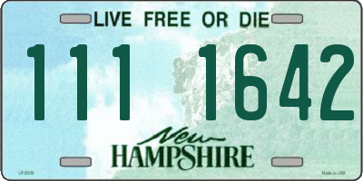 NH license plate 1111642