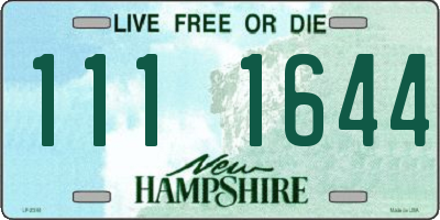 NH license plate 1111644