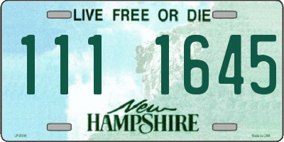 NH license plate 1111645