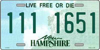 NH license plate 1111651