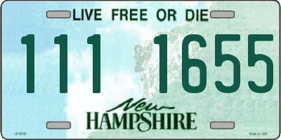 NH license plate 1111655