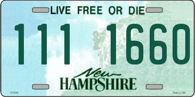 NH license plate 1111660