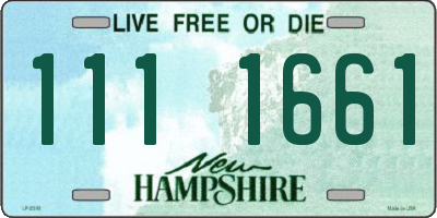NH license plate 1111661