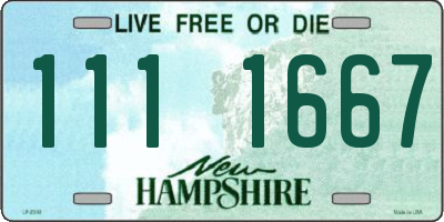 NH license plate 1111667