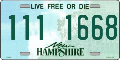 NH license plate 1111668