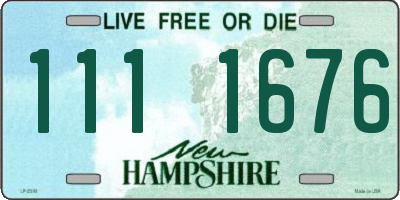 NH license plate 1111676