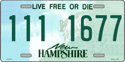 NH license plate 1111677