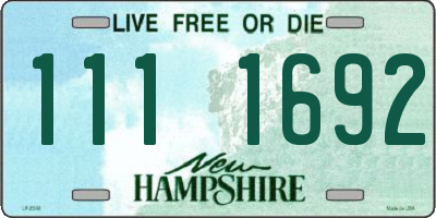 NH license plate 1111692