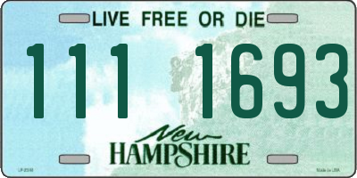 NH license plate 1111693