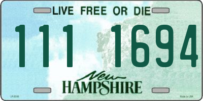 NH license plate 1111694