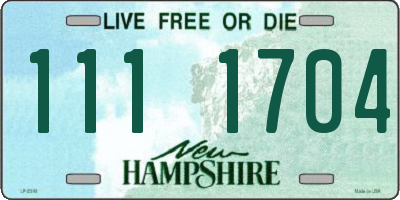 NH license plate 1111704