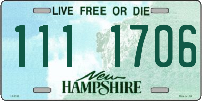 NH license plate 1111706