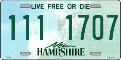 NH license plate 1111707