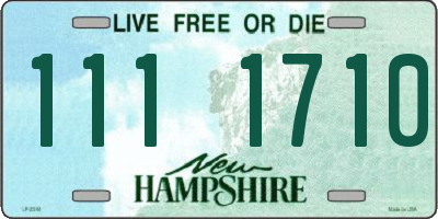 NH license plate 1111710