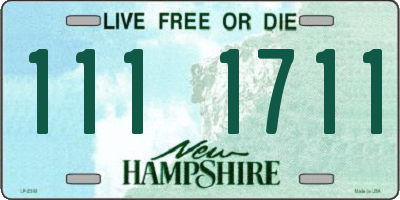 NH license plate 1111711