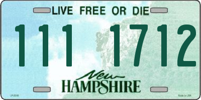 NH license plate 1111712