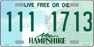 NH license plate 1111713