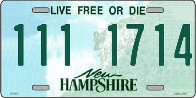 NH license plate 1111714