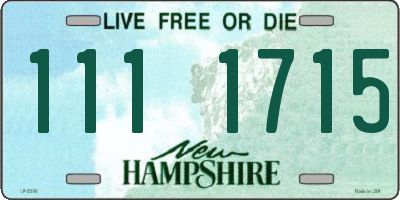 NH license plate 1111715