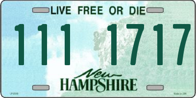 NH license plate 1111717