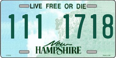 NH license plate 1111718