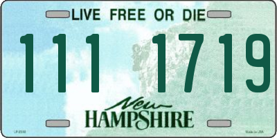 NH license plate 1111719