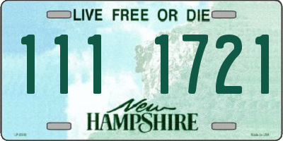 NH license plate 1111721