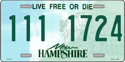NH license plate 1111724